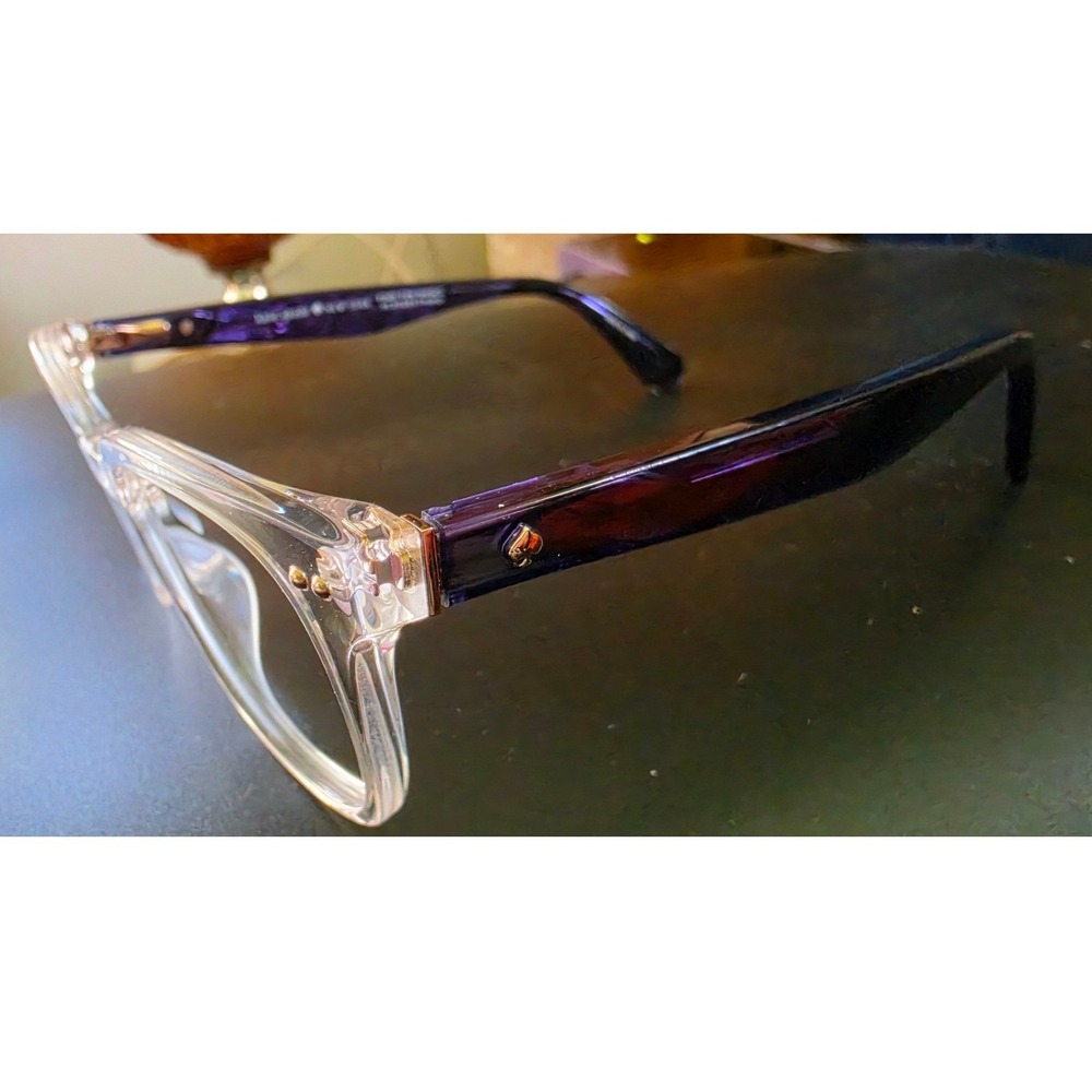 Kate Spade New York Brynlee QM4 Clear Purple Marble Eyeglass Frames 140mm Womens
